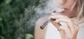 woman smoking
